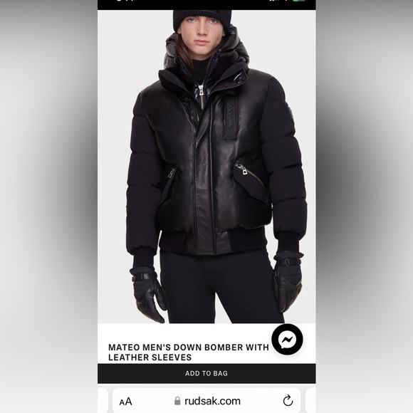 RUDSAK Rare leather/nylon Bomber. Original conception of the Modern RUDSAK Mateo - Picture 14 of 14